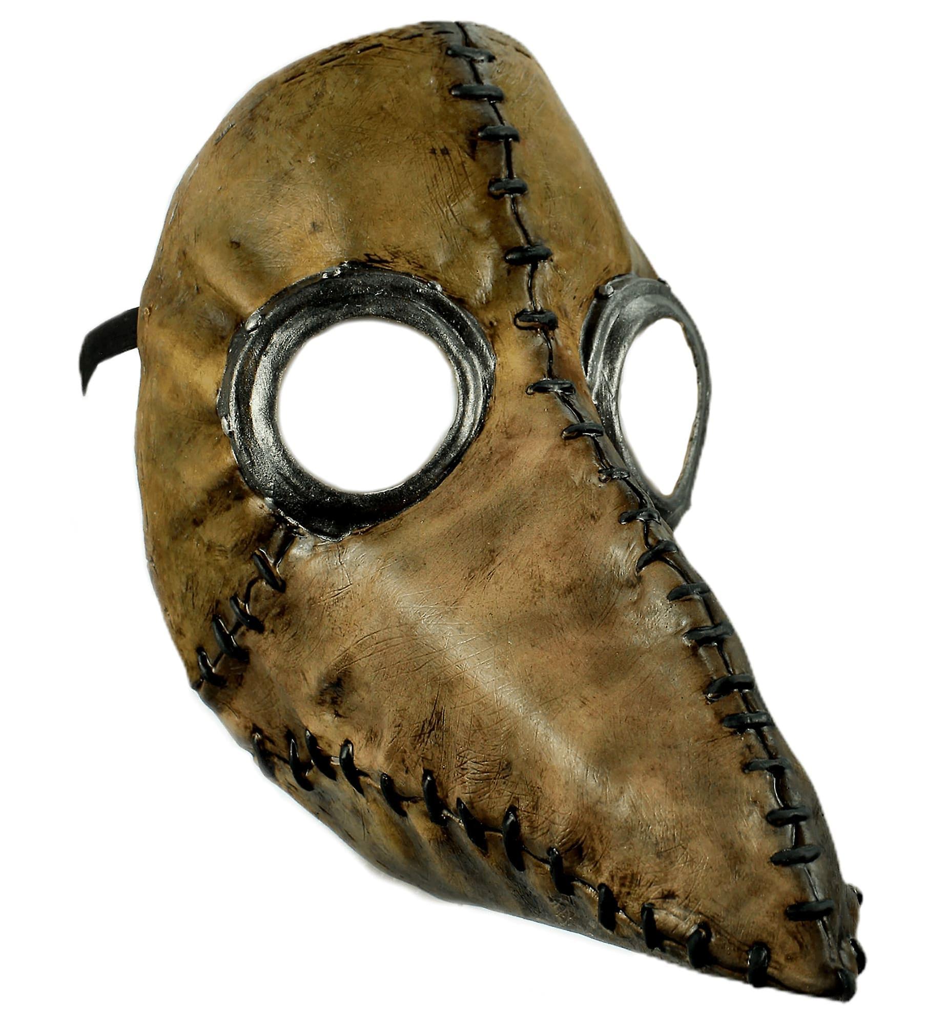 Peste Docteur Brown Médecin Médiéval Horreur Maléfique Costume Homme Masque Facial En Latex