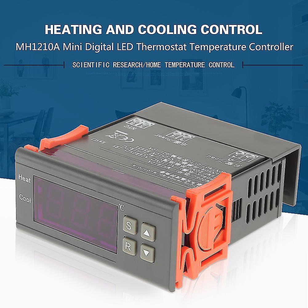 MH1210A Mini Digital LED Thermostat Controller with Sensor Probe DC12V