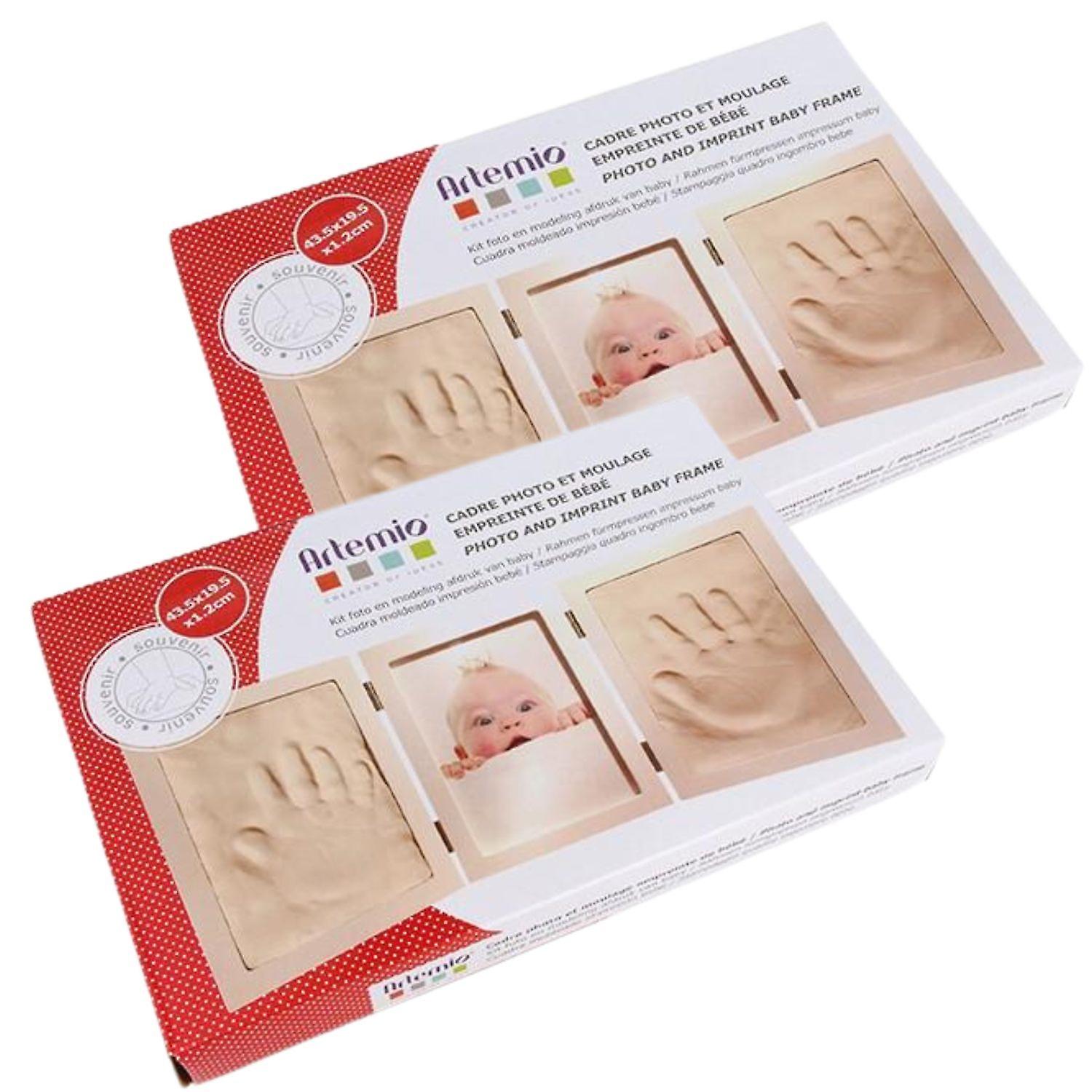 2 baby footprint molding kits