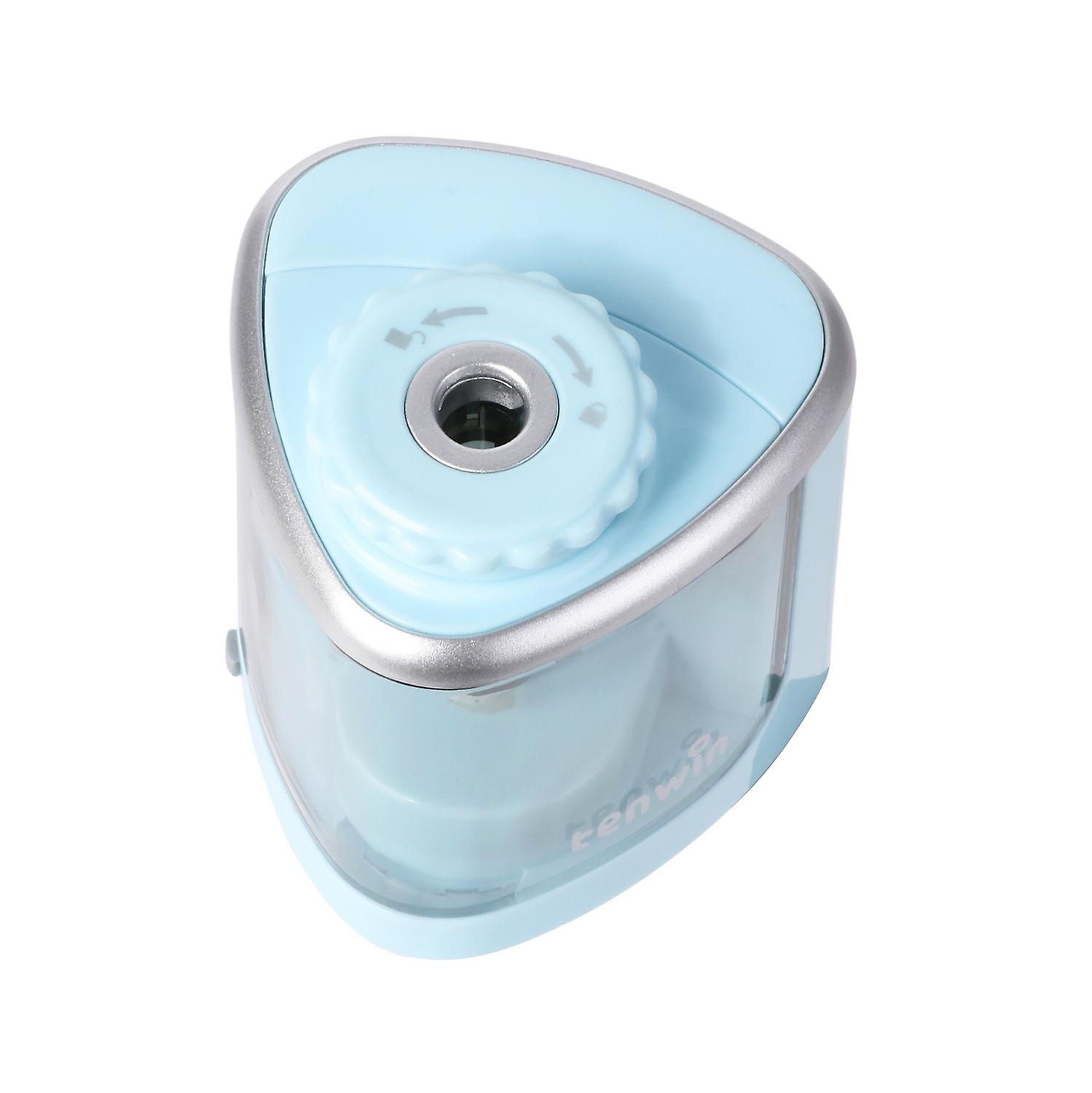 tenwin Electric Pencil Sharpener Portable Battery Powered for 6-8mm Pencil Support Manual Mode for S