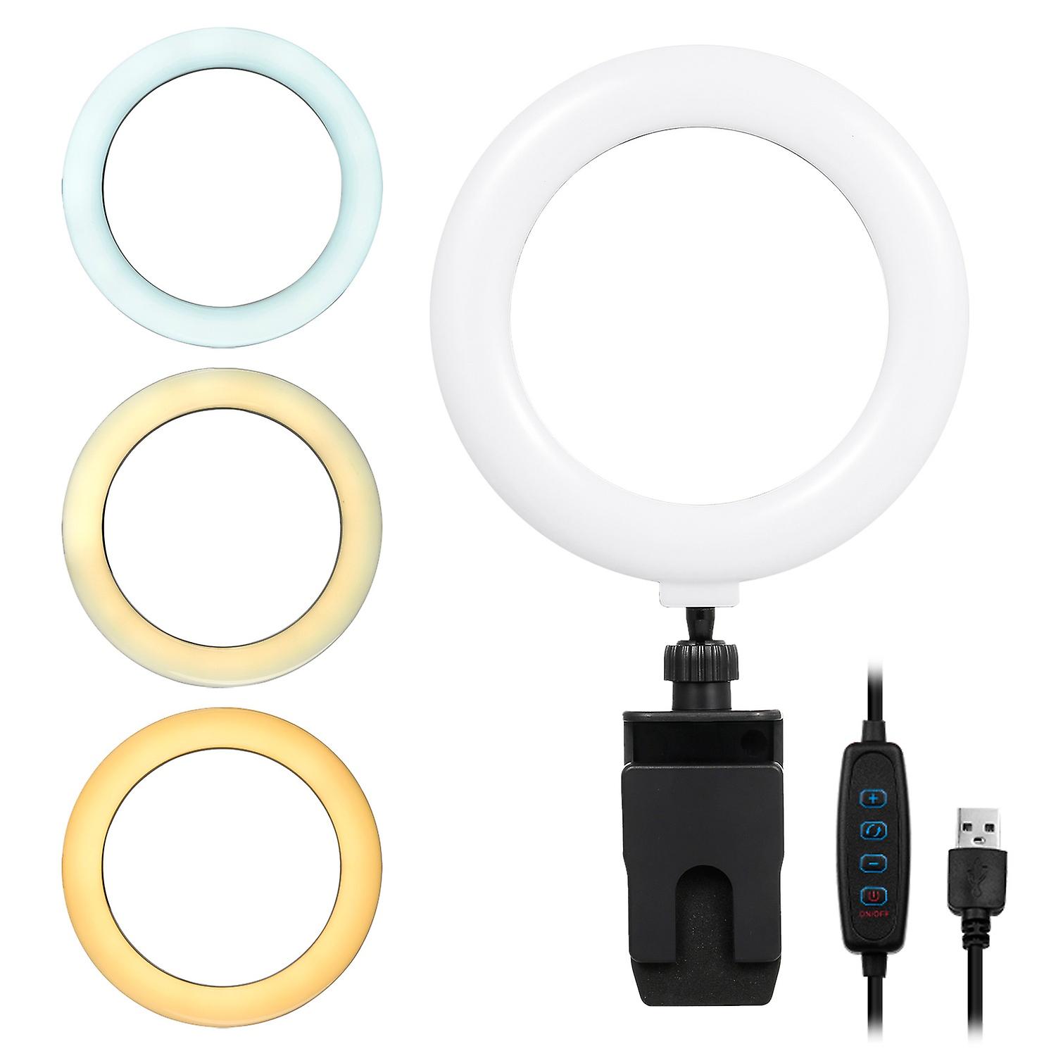 6'' Ring Light for Laptop, Computer Clip Video Fill Light Conference Ring Beauty Live Light for Zoo