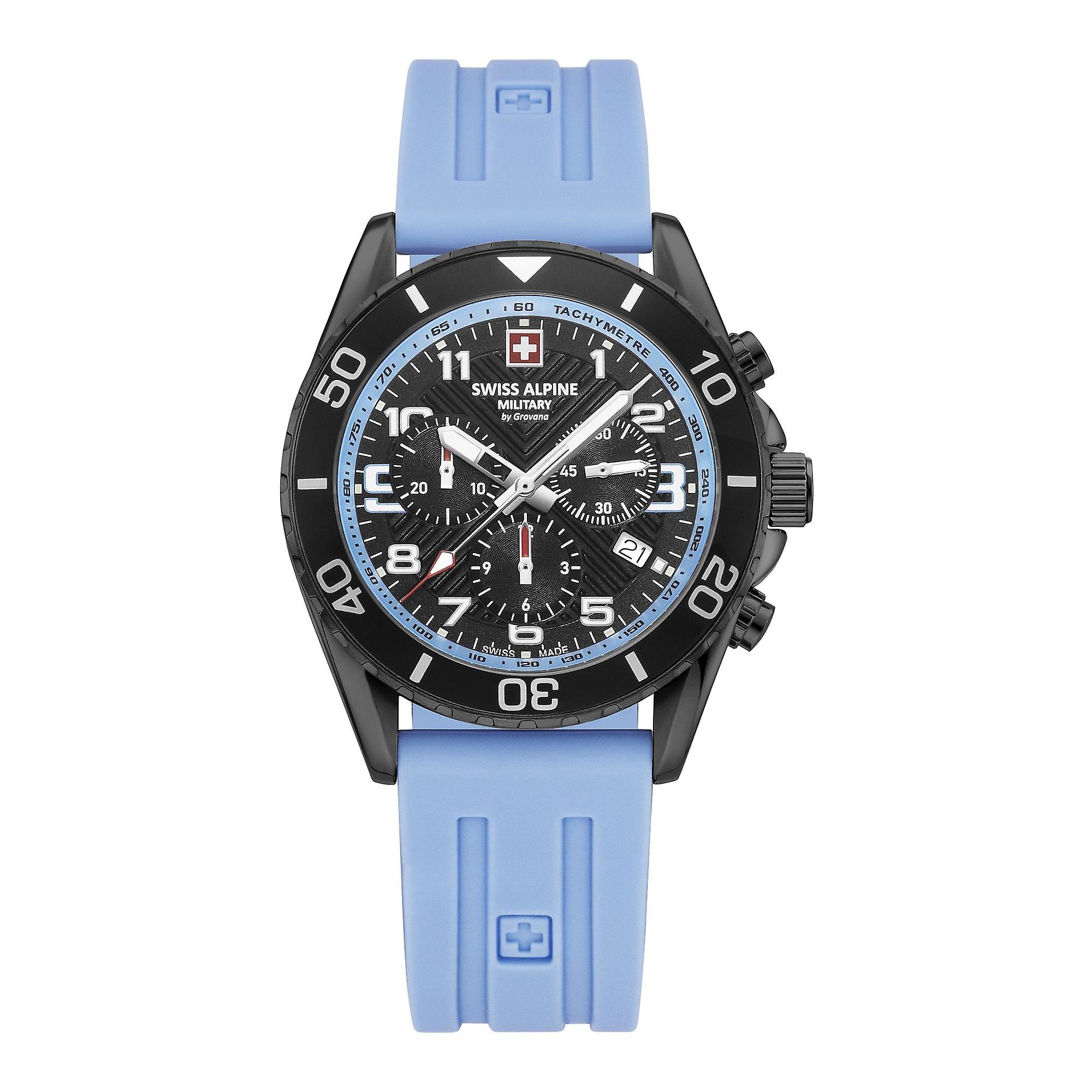 Swiss Alpine Military Men's Watch Chronograph Analog Quartz 7029.9871SAM Silicone