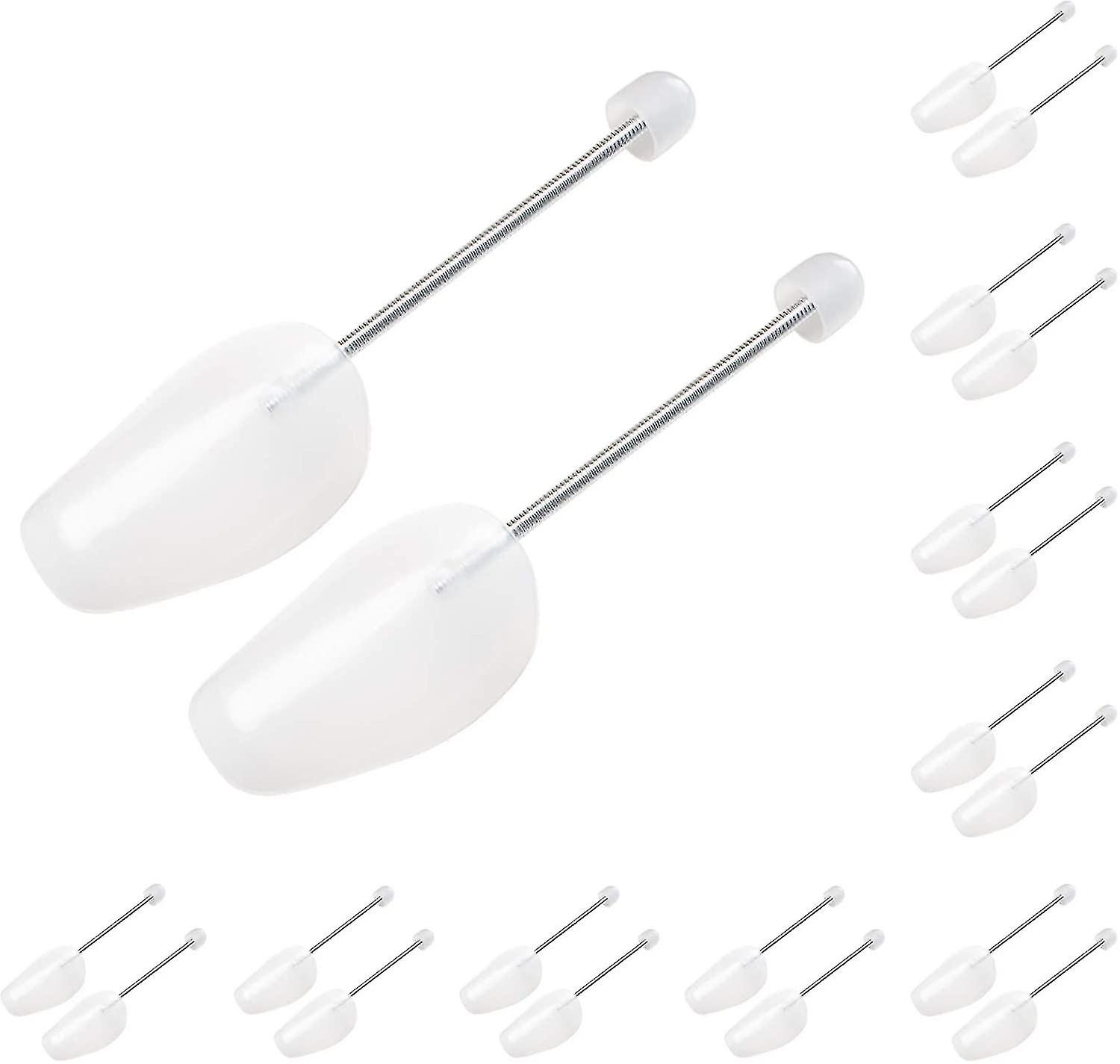 10 Pairs Plastic Shoe Tree Stretcher Shaper For Men (white)
