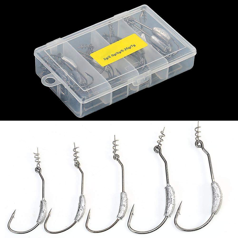26 pz Spinato Sharp Pesca Esca Ganci con Peso Attrezzatura Da Pesca Accessori