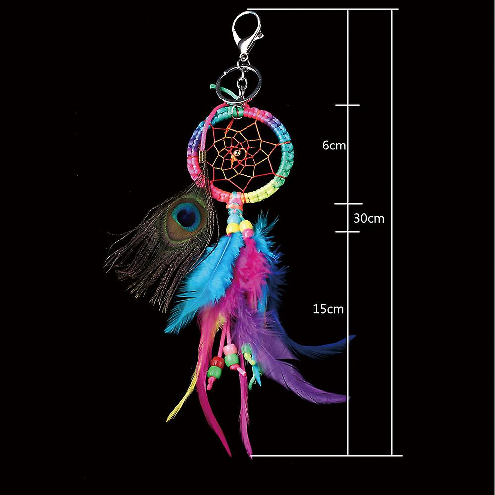 Dream Catcher Car Decoration - Handmade Net Bag Hanging Key Chain Gift