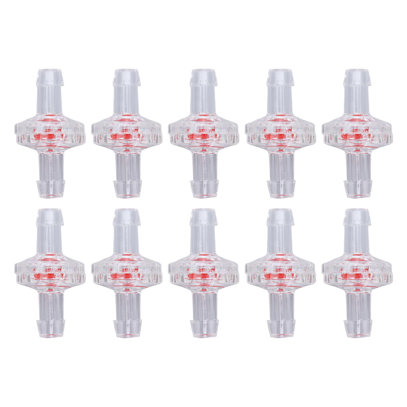 Check Valve, 10pcs Check Valve 1 Way Pp Plastic Hose Water Stop Diaphragm Barb for Air Inlet Water Fuel Gas Liquid Air(7mm)