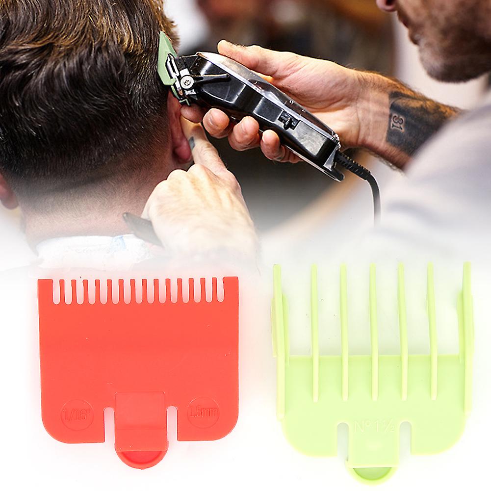 2 Pack Professional Hair Clipper Guide Combs, Hair Cutting Guide Comb, Red and Green