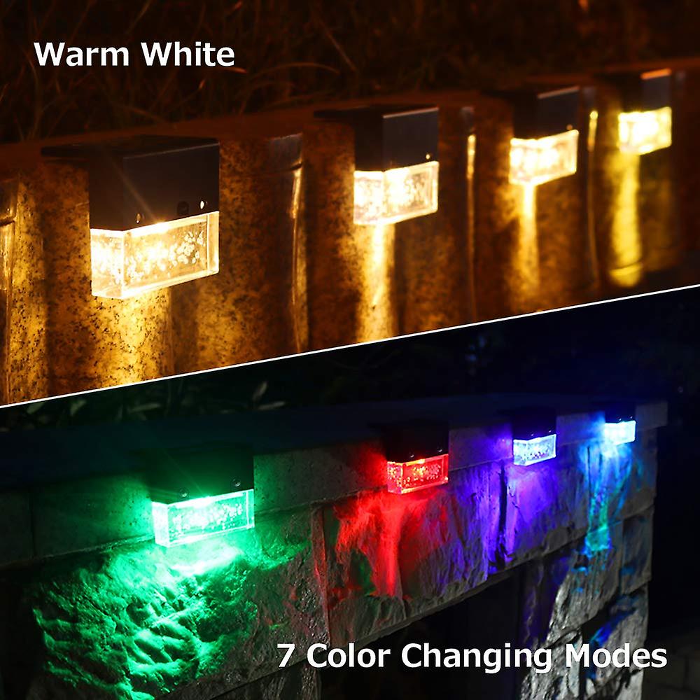 8PK Solar Step Lights, Outdoor Decor Stair Lights Deck Lights Waterproof Ip67 Solar Lights For Deck Yard Patio Garden Walkways Front Door Pathway Driveway Porch