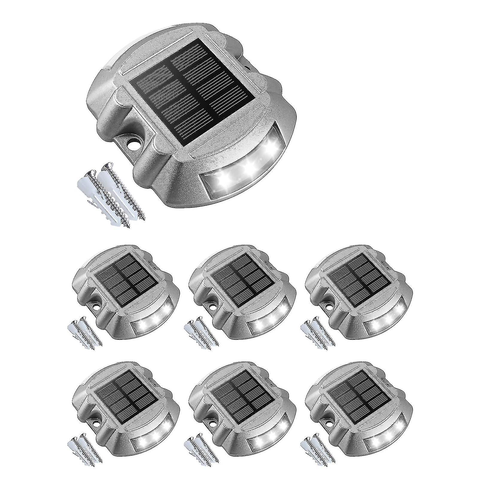 Solar Deck Lights Driveway Dock Lights Led Wireless Ip67 Waterproof Outdoor Warning Step Lights compatible with Driveway Sidewalk Garden Pathway Yard