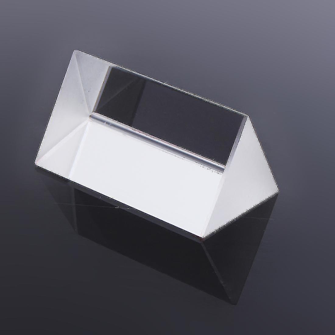 5Cm Optical Glass Crystal Triple Triangular Prism Photography Physics Teaching Light Spectrum
