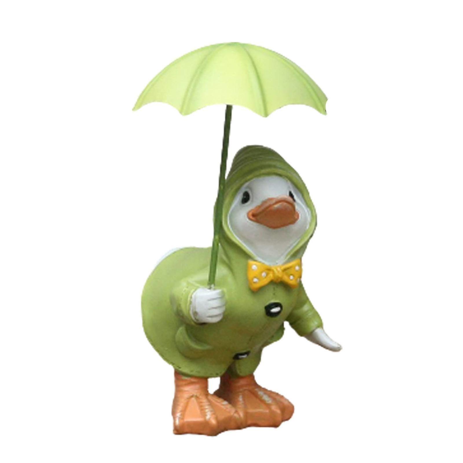 Duck Couple With Umbrella Ornament