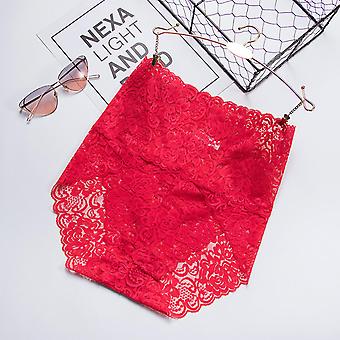 Veeki Womens Lace Underwear High Waist Panties Sexy Set 3-Pack, Red, L