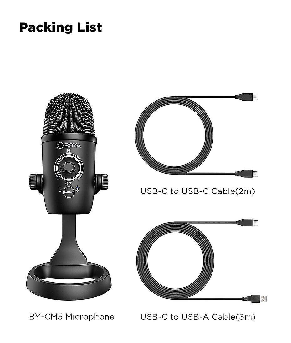 Boya By-cm5 Usb Microphone Desktop Live Recording Microphone For Android Smartphone Mac Windows Lapt