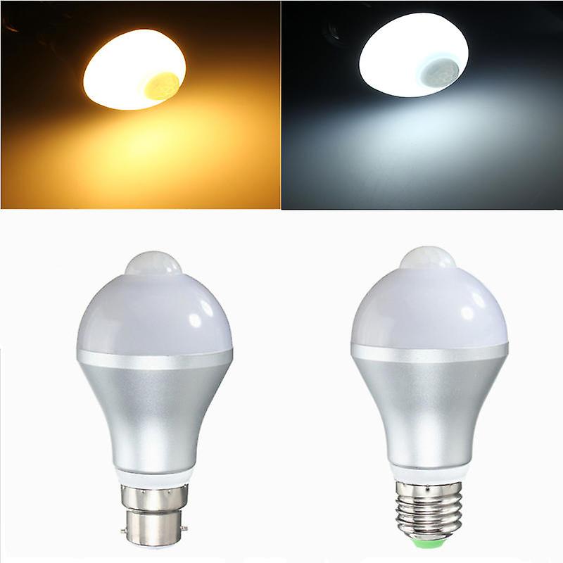 E27 B22 5w Auto Pir Motion Sensor Led Infrared Energy Saving Light Bulb 85-265v
