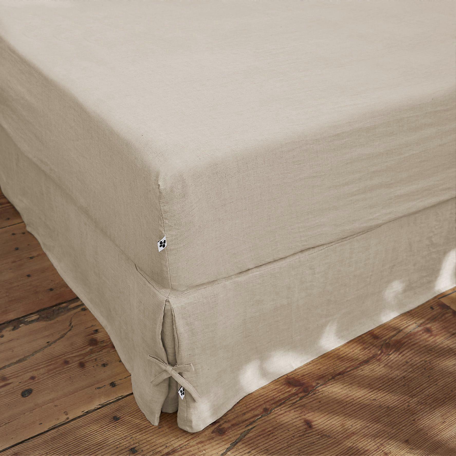 Fitted sheet 160 x 200 cm SOLINE Sand