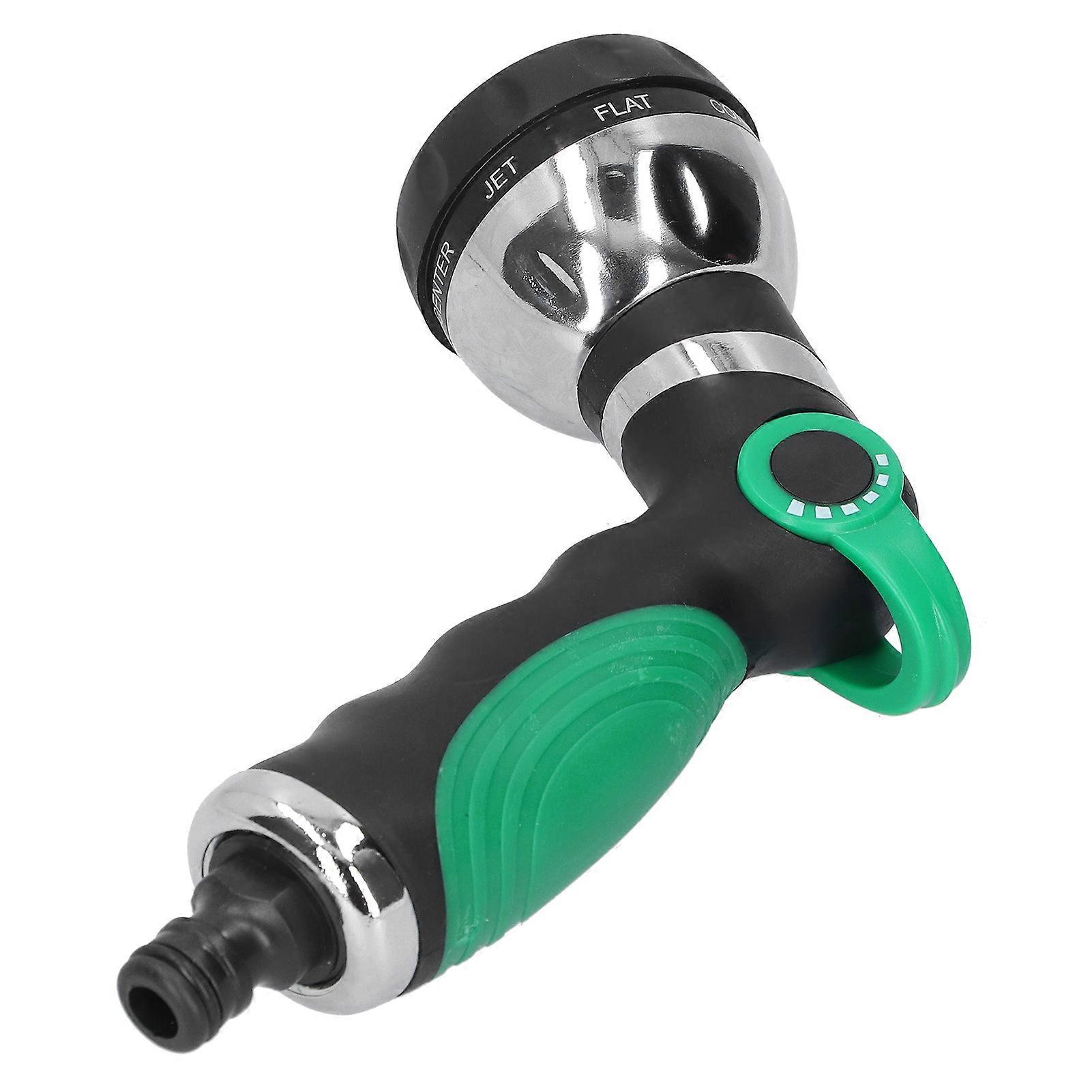 Garden Hose Spray Nozzle AntiSlip 8 Adjustable Patterns Water Sprayer Quick Connector Set(G1/2 )