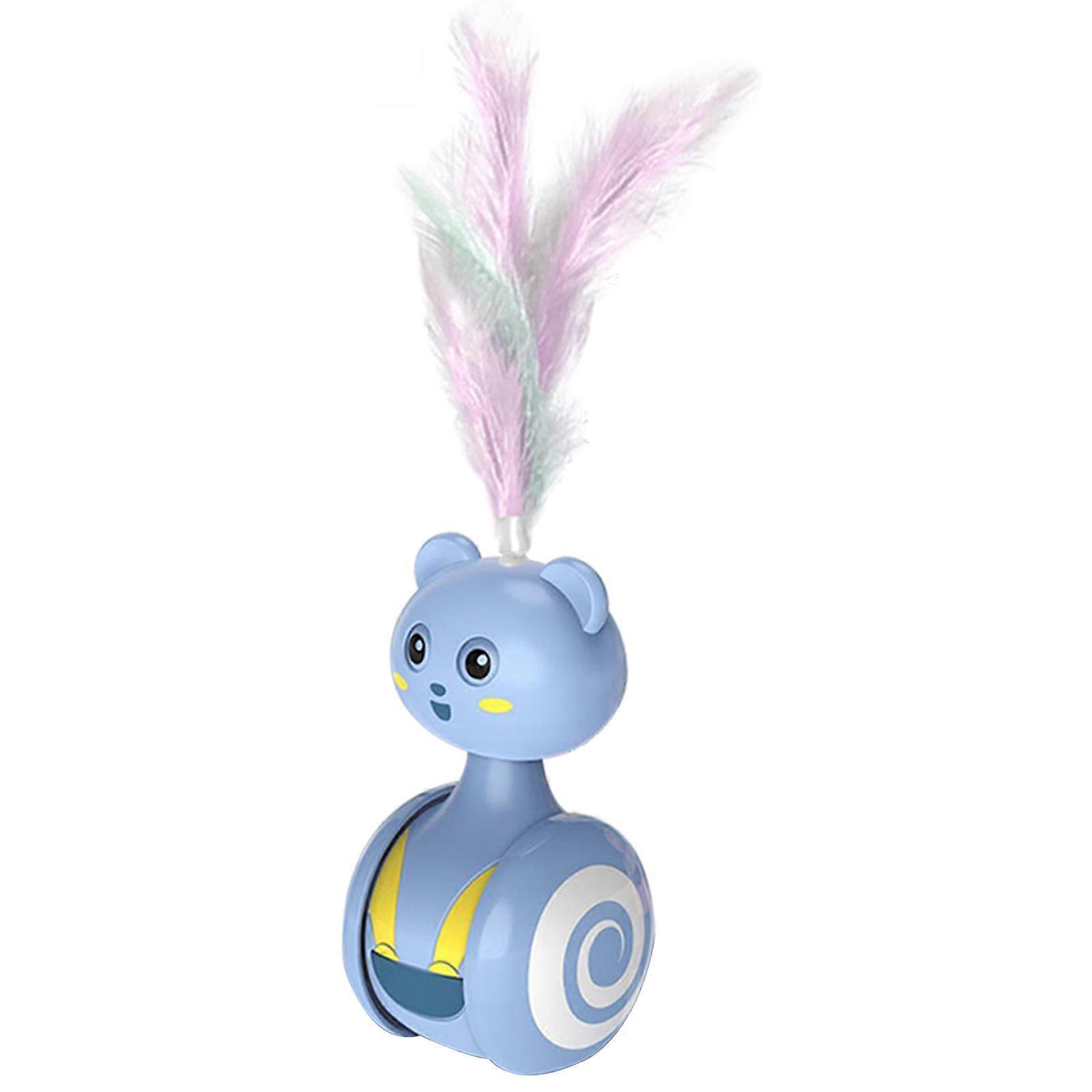 for Smart Interactive for Cat Toy Battery Powered Tumbler Feather Ball Toys for