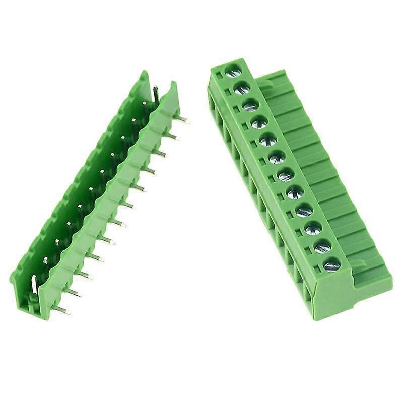 10 conjuntos Right Angel 2 3 4 5 6 7 8 9 10 12 Pinos Terminal Plug 300v 10a Ht508 508mm Conector Pcb Parafuso Blocos de terminais