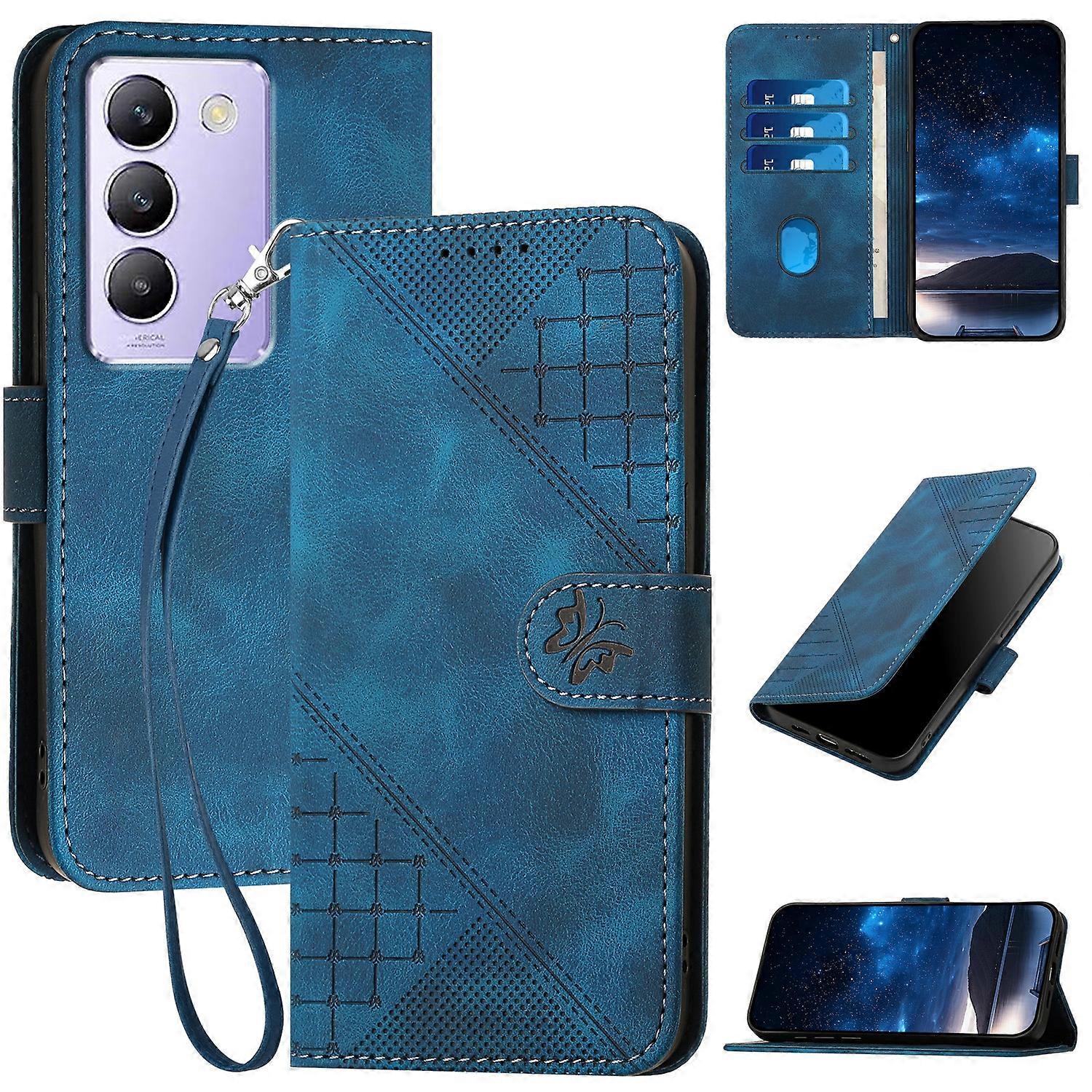 Grid Butterfly Case For vivo V30 Lite 5G India