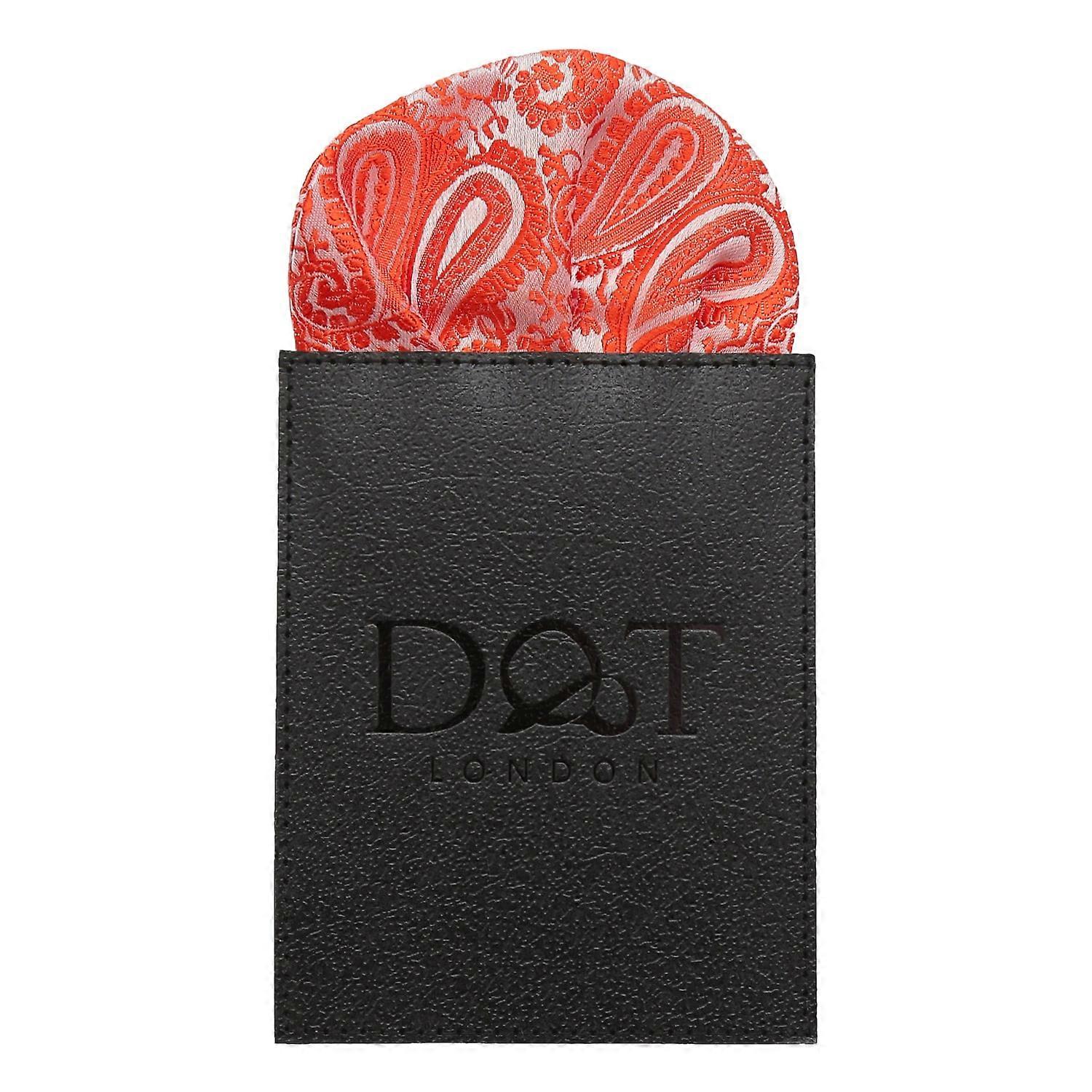 Burnt Orange Paisley Pre-Folded Pocket Square Puff