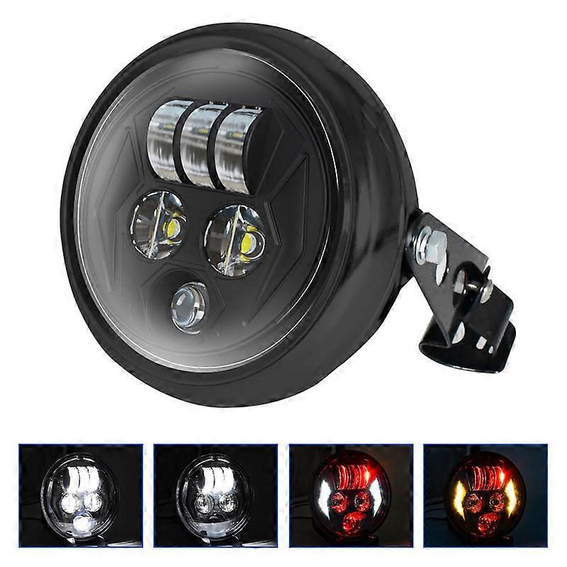 5.75 Inch Motorcycle Led Headlight With Housing Bracket - High Beam/low Beam/drl/turn Signal, 1 Pack