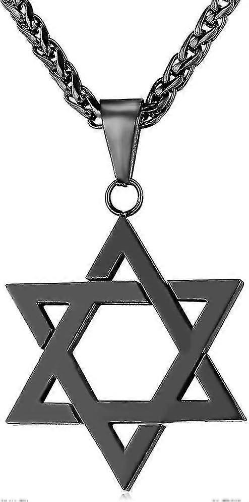 Collier étoile de David pour hommes Plaqué or 18 carats Magen David pendentif colliers en acier inoxydable bijoux juifs