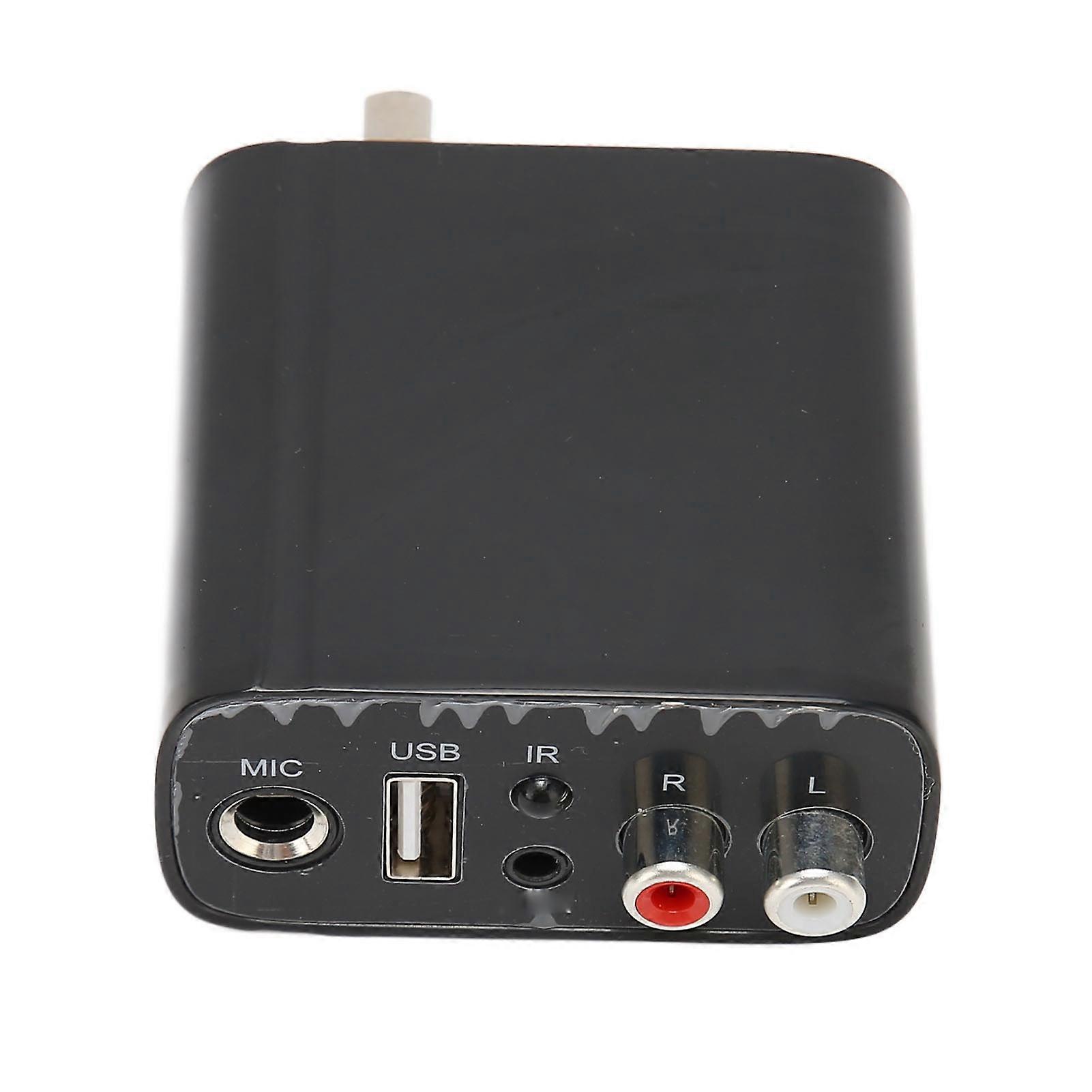 Bluetooth Sound Receiver with U Disk Play and Microphone Input Wireless Adapter US Plug 100-220V