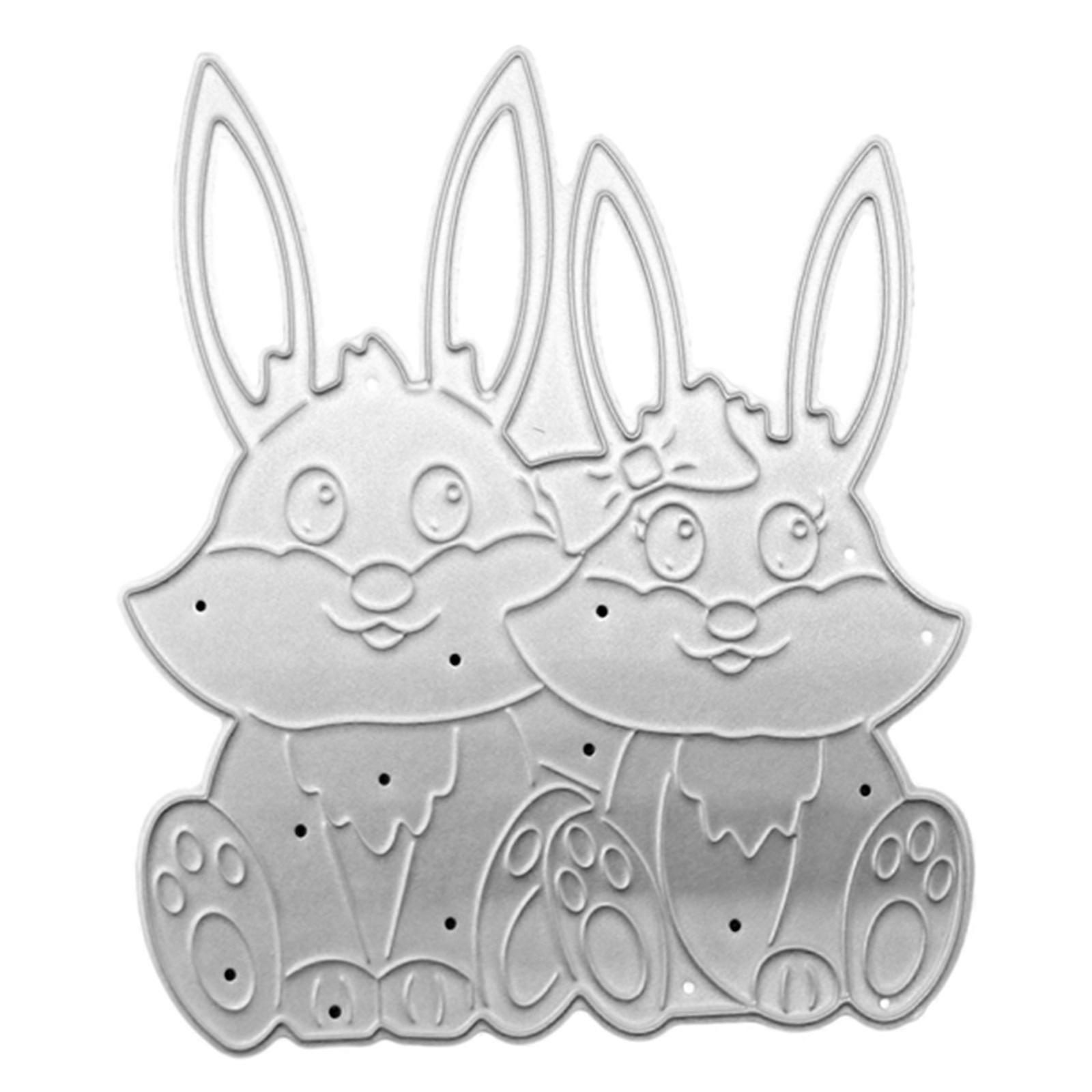  Delicate Easter Bunny Cutting Dies Blade Punch Stencils Embossing Template