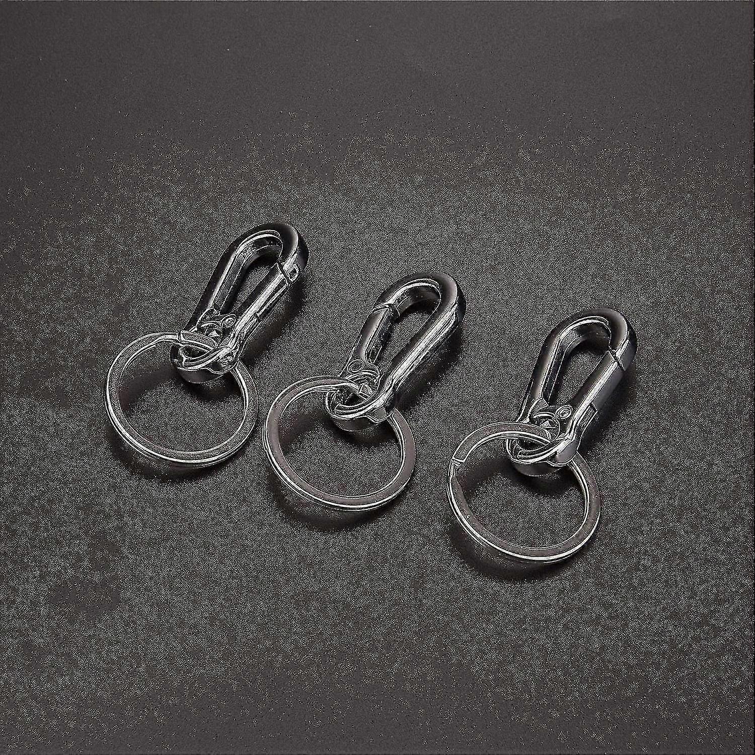 Metal Carabiner Hook For Car Keyring Keychain Silver 3pcs