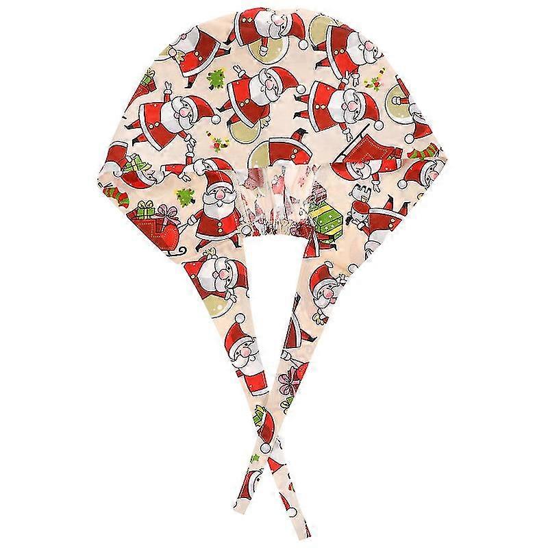 1pc cotton christmas printed operating unisex lace-up working (s07)