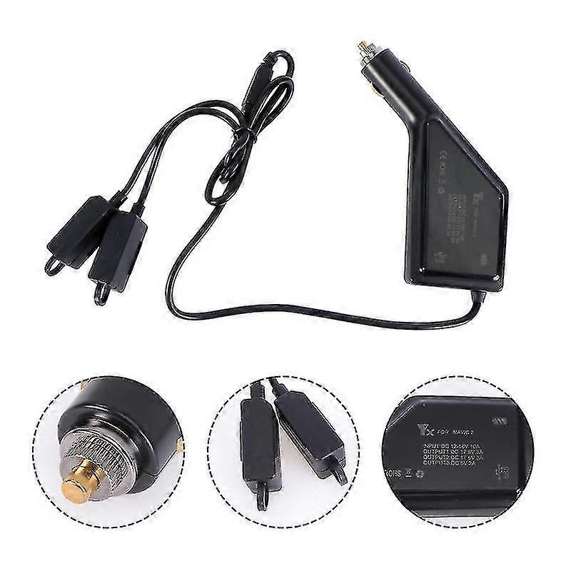 1pc Car Charger Usb Overheat Protection 3 In 1 Safe Drone Charger Adapter Drone Battery Charger For Dji Mavic 2