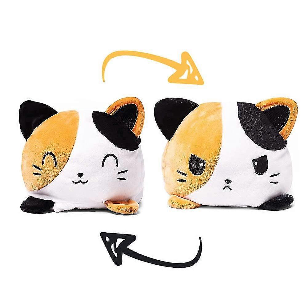 Cute Double-sided Plush Toy, Reversible Mood Cuddly Toy