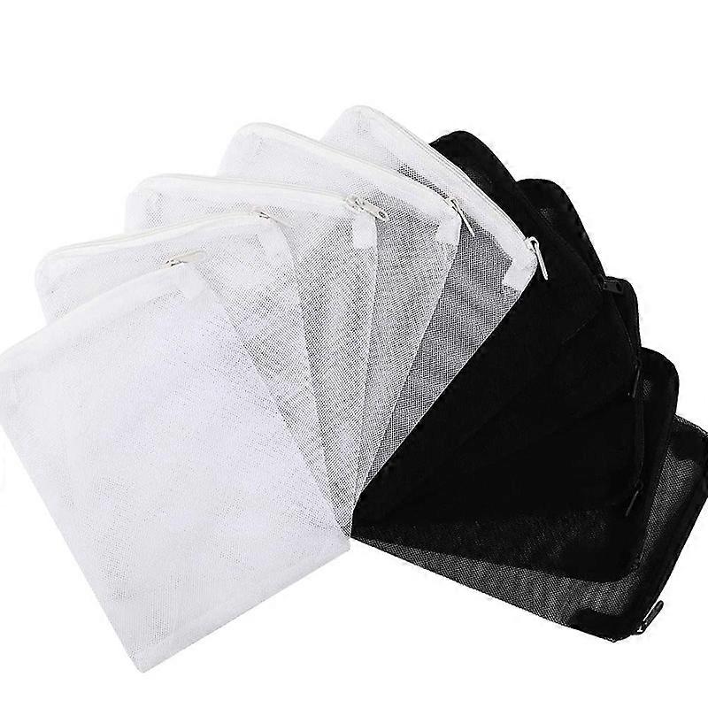 40 Pieces Aquarium Filter Bags Media Mesh Filter Bags with Zipper for Charcoal Pelletized Remove, W