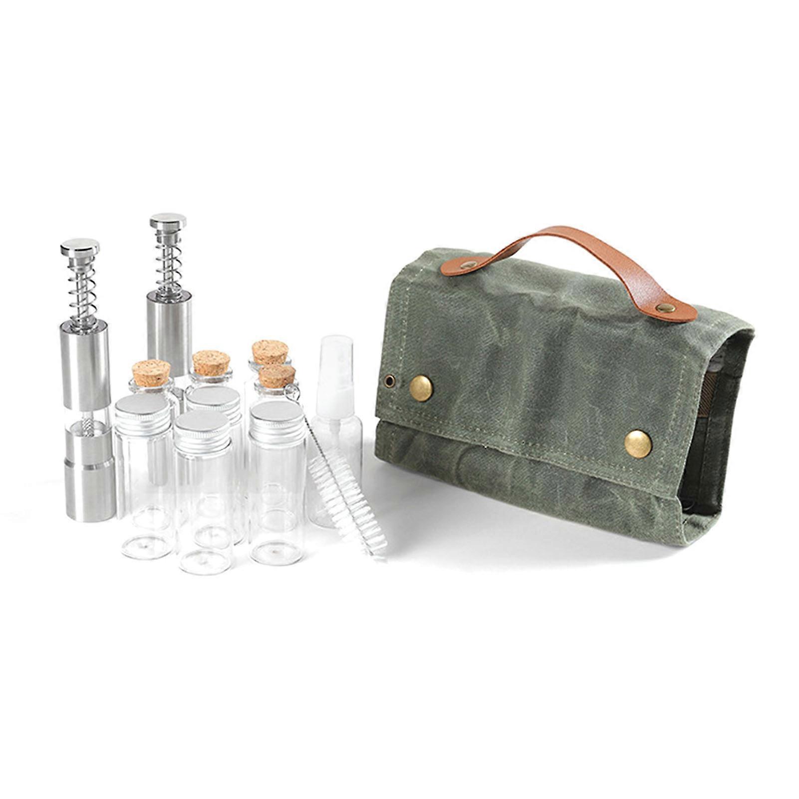 Portable Spice Bag Condiment Container Set Wide Application Outdoor Picnic BBQ Foldable Seasoning Storage Bag Spice Bottle