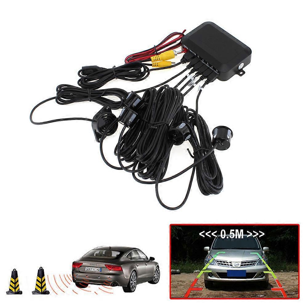 Car Video Parking Sensor Reverse Backup Radar Assistance Auto parking Monitor Digital Display Step-up Alarm System