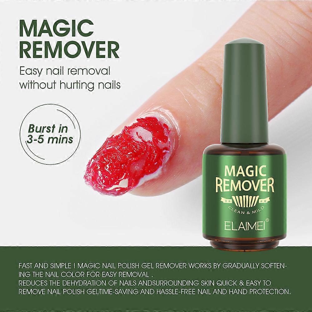 15ML Magic Nail Polish Remover Burst Gel Fast Remover Soak Off Nail Cleaner