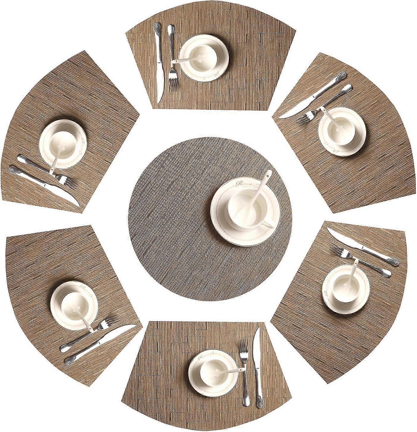 Set Of 7 Round Table Placemats