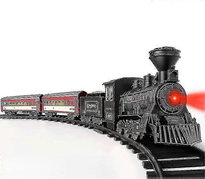Model Tog Sæt Til Drenge,Elektrisk Tog Legetøj Med Damplokomotiv, Legering Legetøj Tog, Juletog