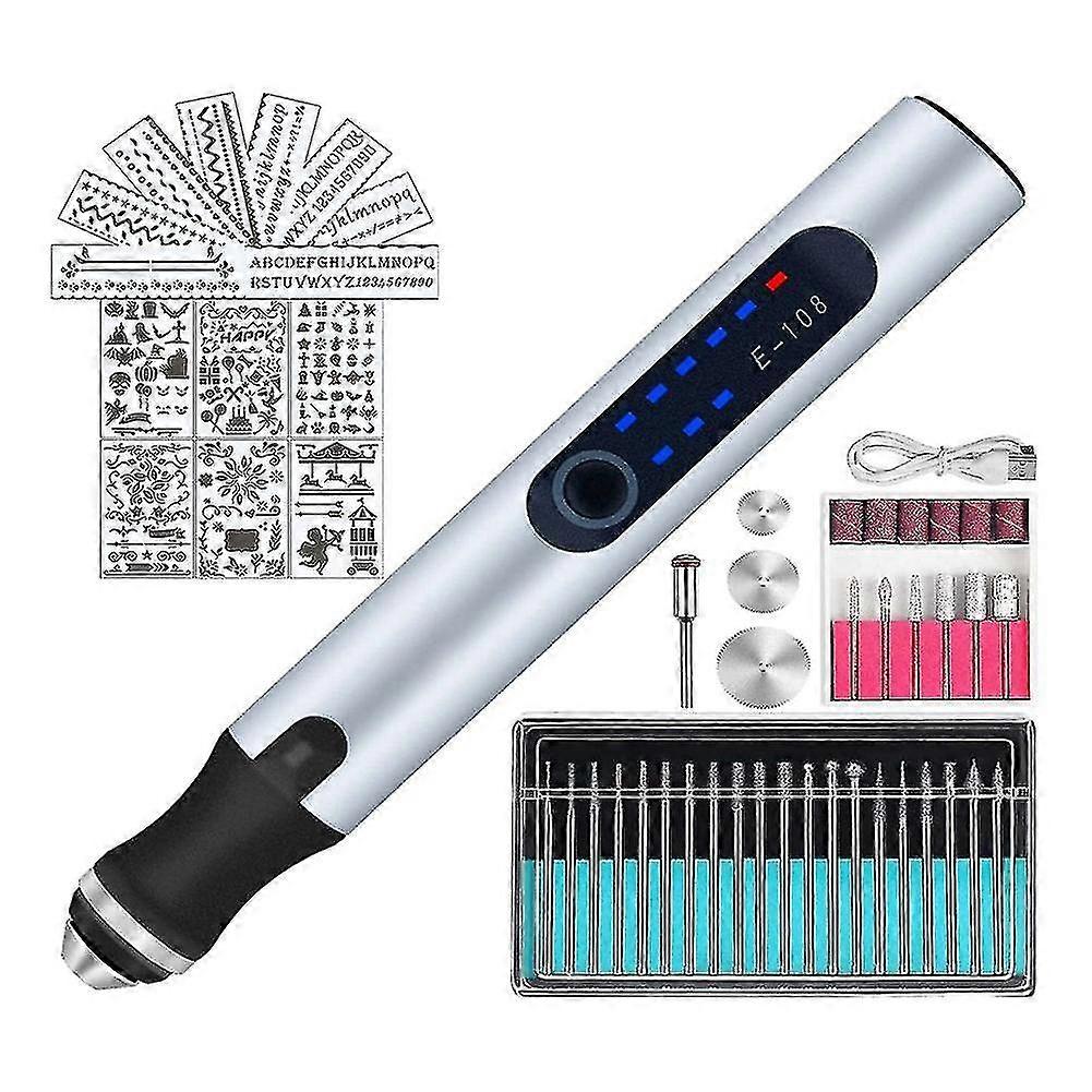 Engraving Pen Kit Electric Usb Rechargeable Engraver Cordless Carve Tool for Etching Carving Customi