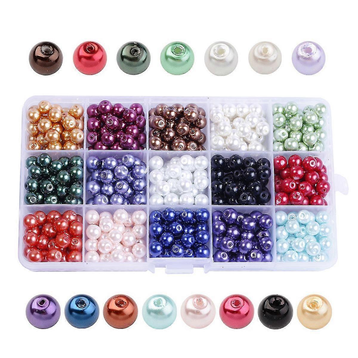 Dyed Round Glass Pearl Beads