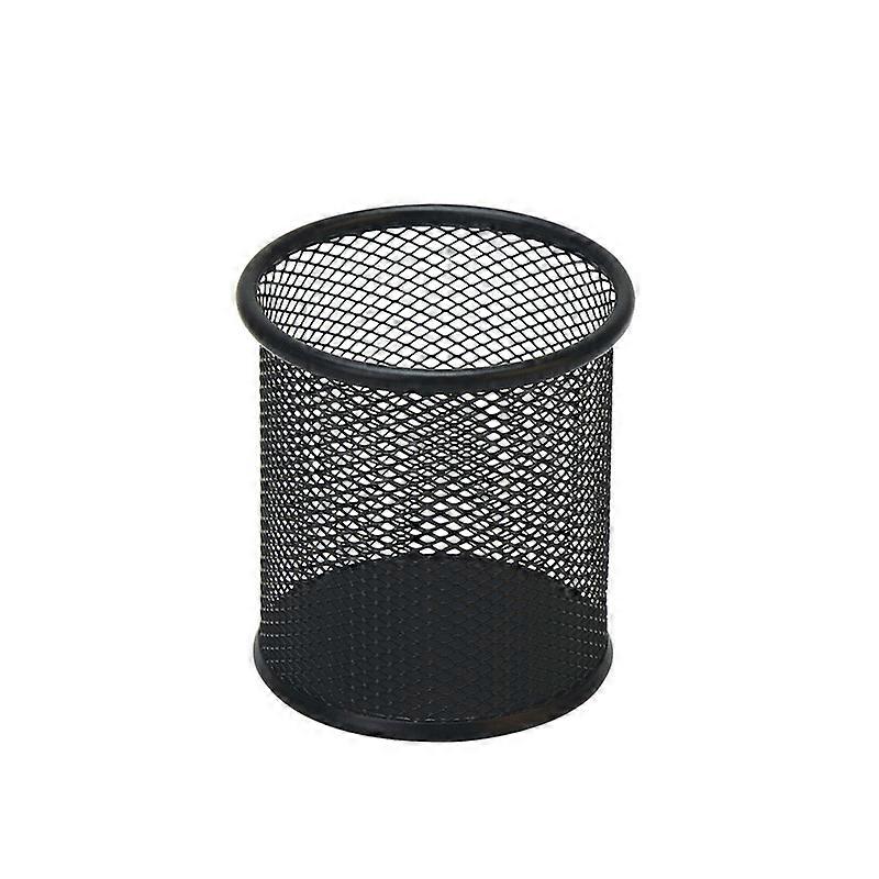 Metal pen holder circular, black