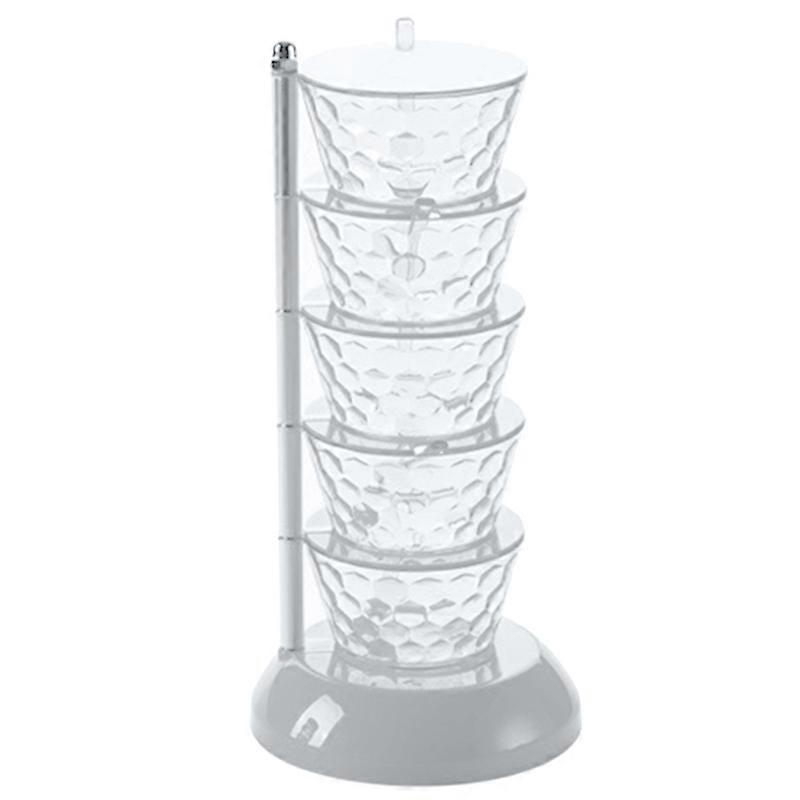Kitchen Seasoning Bottles Boxes Plastic Frame Rotating Condiment Storage Rack KAESI