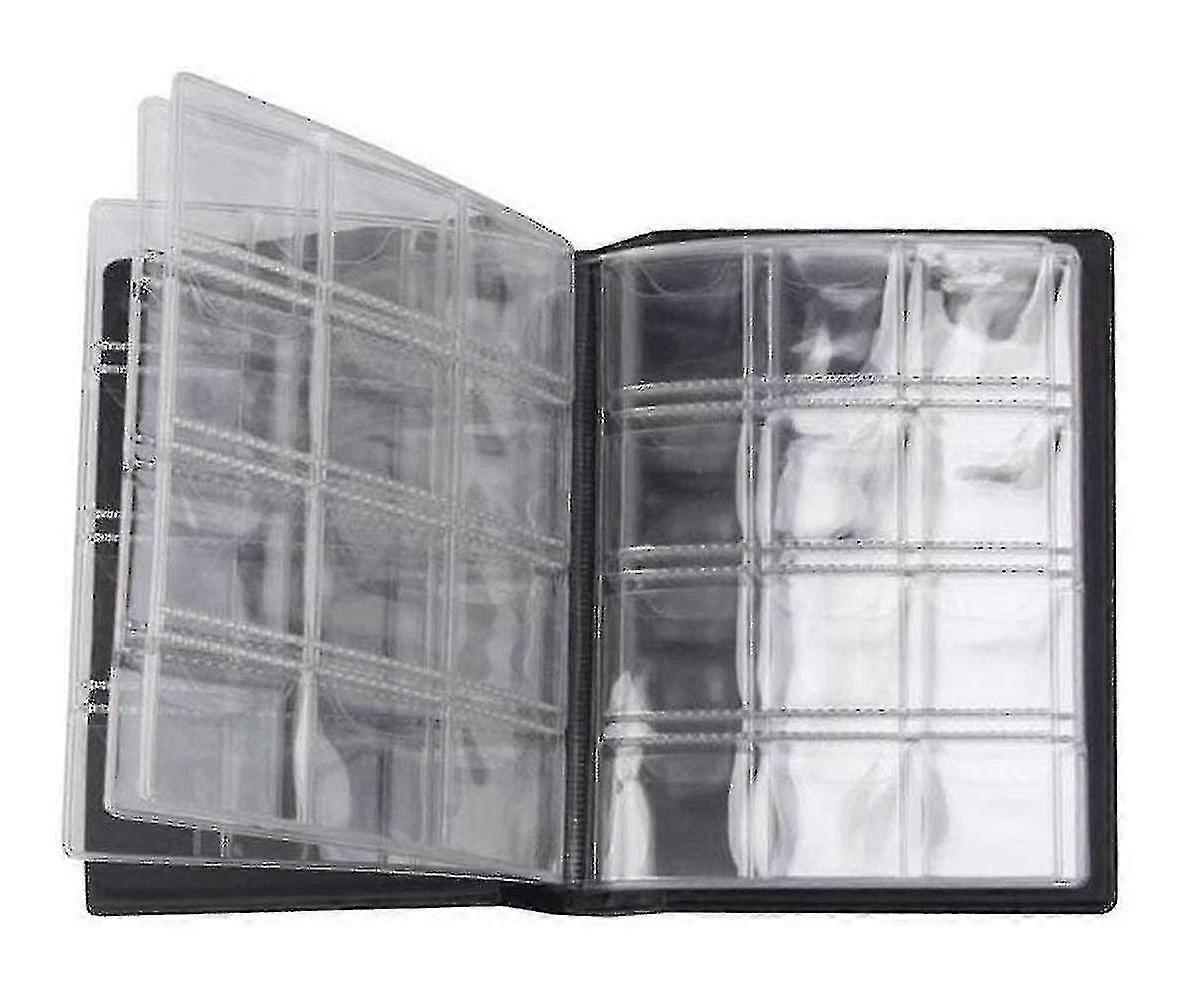 1 Piece Black 10 Pages 120 Pockets Coin Collection Album Commemorative Coins Penney Storage Book Hol
