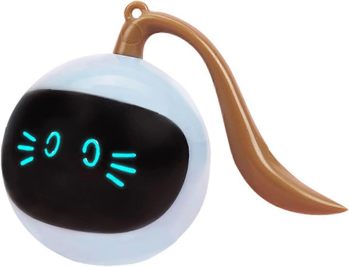 Interactive Cat Toy Ball Cat Kitten Ball Toys with Colorful LED Light USB Rechargeable Automatic