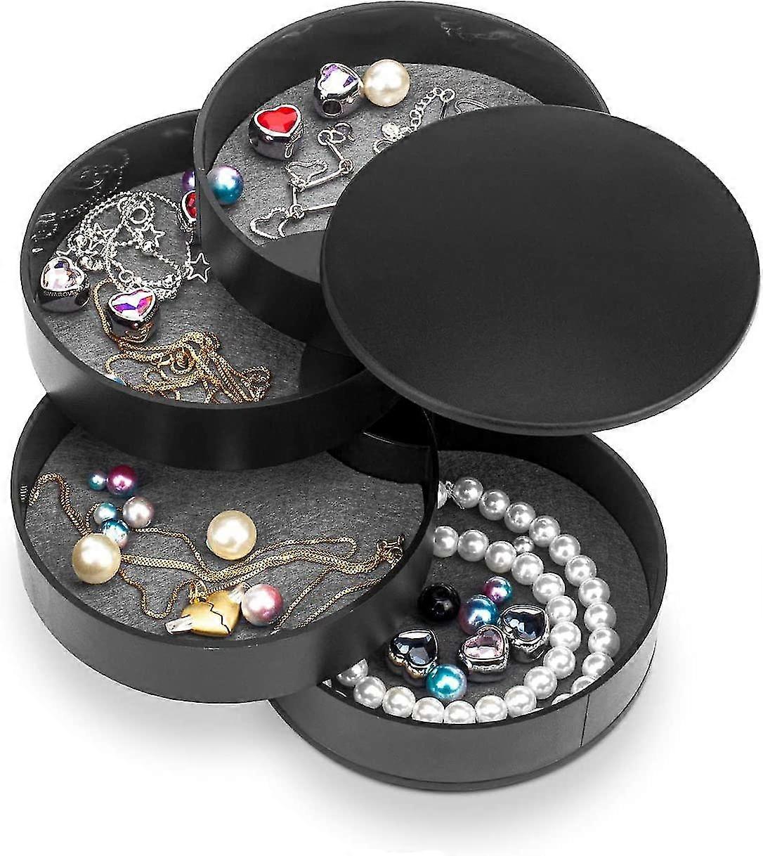 Jewelry Storage Box 4-layer Rotatable