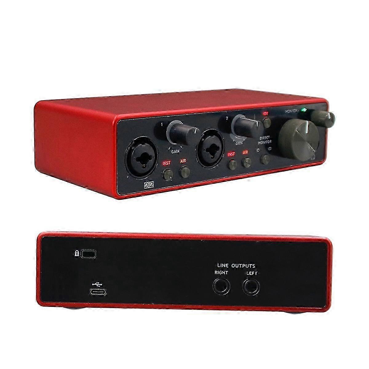 2i2 (3. Generation) Professionelles Audio-Interface Externe USB-Soundkarte Audio-Kopfhörerverstärker Mikrofonvorverstärker