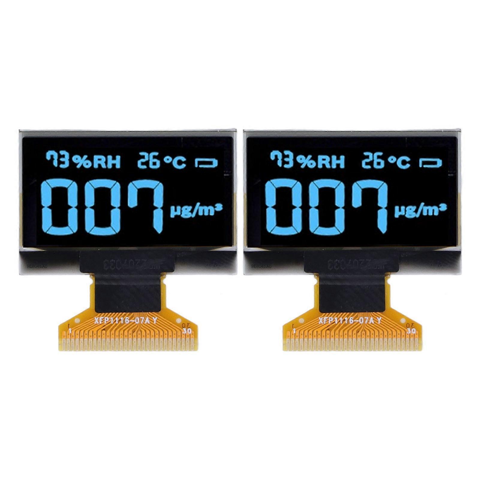 2Pcs Liquid Crystal Display Screen Module Organic Light Emitting Diode 128x64 Resolution CH1106 30PIN 1.3in MRA103?1(blue)