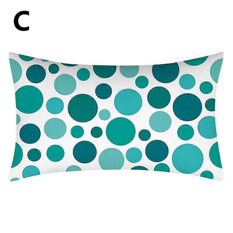 1PC Home Decor Lumbar Pillowcase Teal Blue Rectangular Protector Cushion Cover Pillow Case 30x50cm