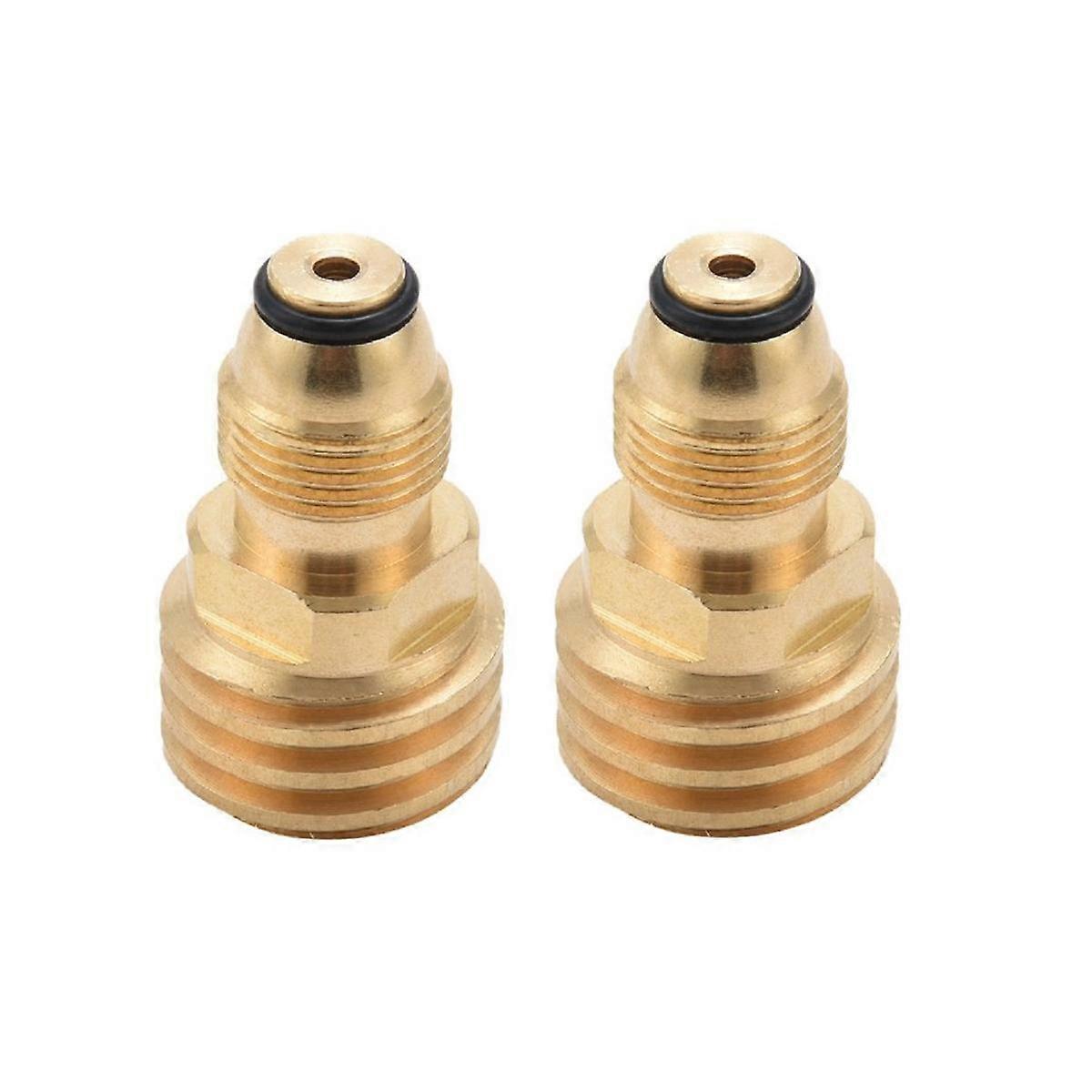 2Pc Propane Adapter Converts LP Tank Service Valve to QCC1/Type1 Outlet Brass Adapter
