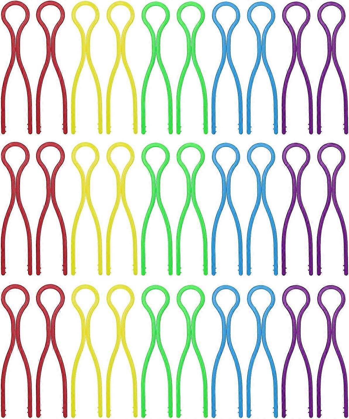 5 Colors Plastic Bobbin Thread Holders Thread Buddies Bobbin Clips Clamps for Bobbins Embroidery Thread Spools Organizing Pairing 30PCS